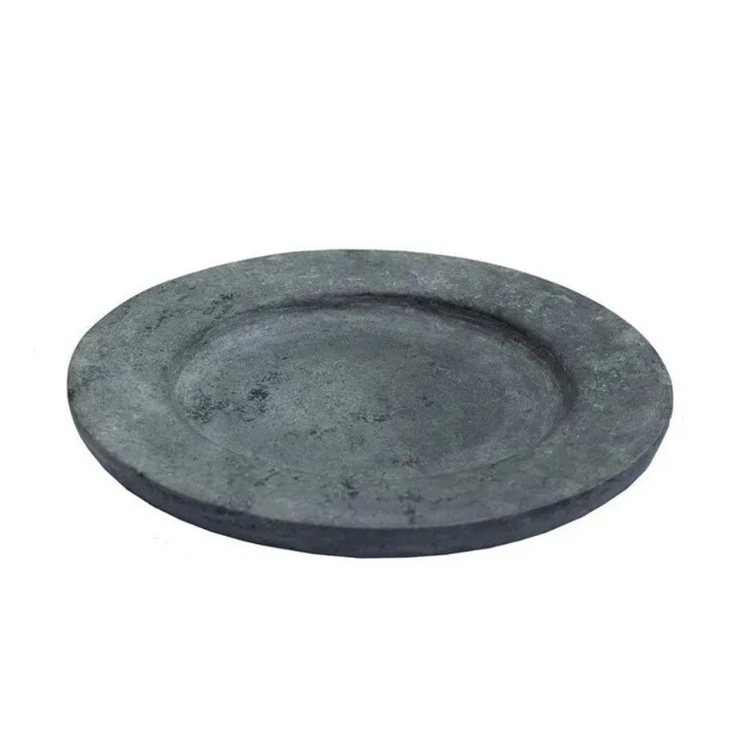 Prato Com Borda Pedra Sabão 26Cm