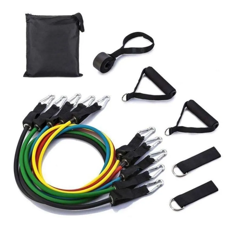Kit Elásticos 11 Itens Treino Funcional Em Casa Pilates Yoga Musculação- Jt-003 - MKB