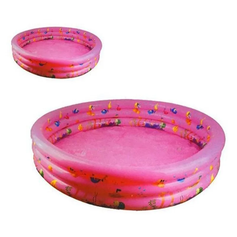 Piscina Inflável Infantil Criança 110Cm Rosa Peixinhos