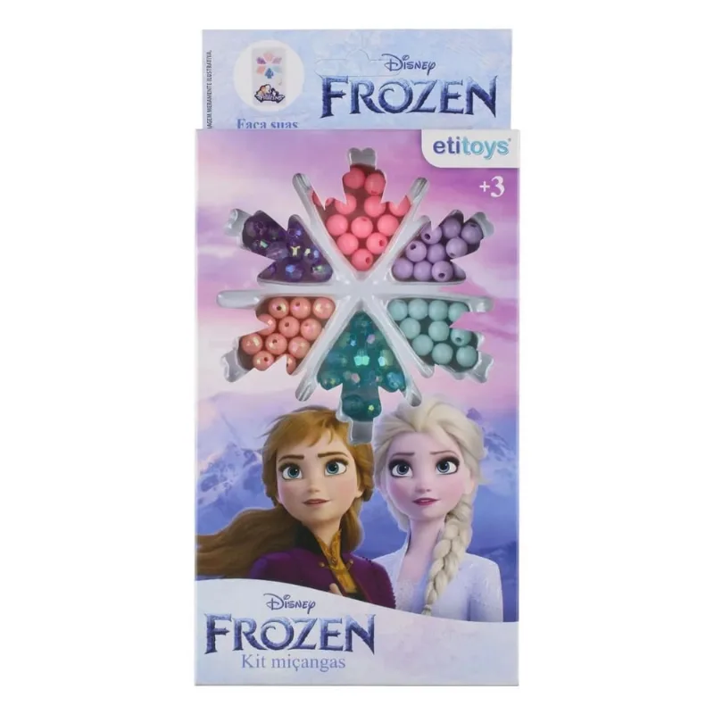 Kit miçanga frozen disney etitoys 65 peças