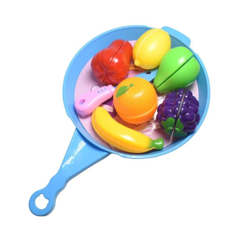 Brinquedo Frigideira Plástico Com Frutas 29cm Princesa Azul