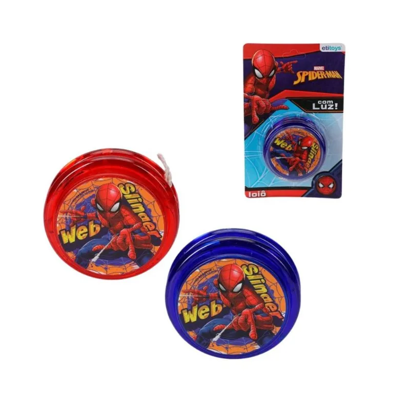 Brinquedo Ioiô Com Luz Homem Aranha - Etitoys