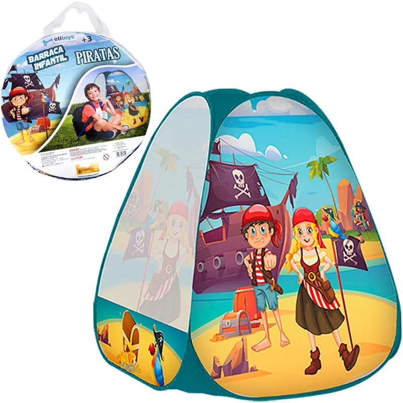 Barraca dobravel piratas 88x76cm na bolsa