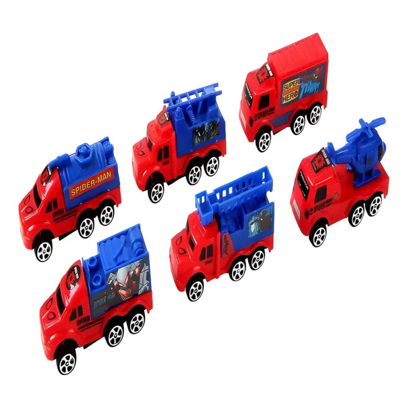 Caminhão Etitoys Friccao Spiderman 6 Peças - ETITOYS