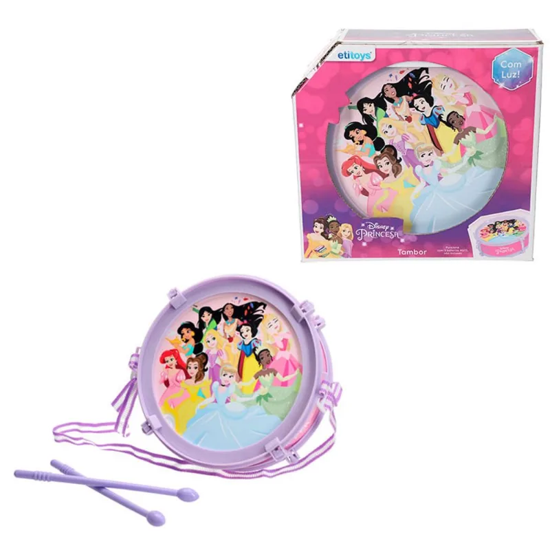 Tambor com Luz Princesas Etilux