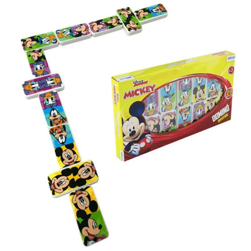 Dominó Invertido do Mickey Disney Junior Etitoys Yd322 Caixa com 28 Peças