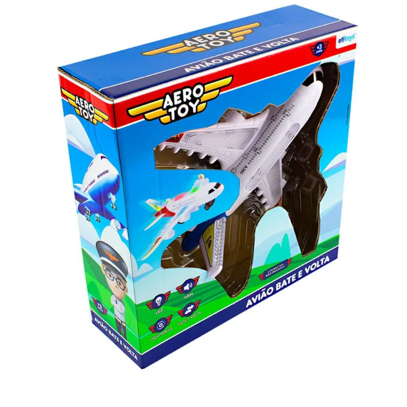 Avião Roda Livre com Luz e Som Etilux