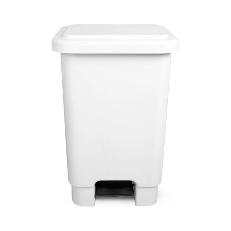 Lixeira com Pedal Branca 25L Lar Plásticos