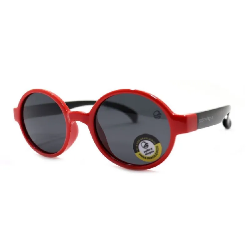Óculos De Sol Infantil Cobra D'agua Nv90013 Inf.Unis - Vermelho e Preto