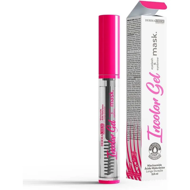 DermaChem Máscara de Sobrancelha e Cílios Incolor - 3,8ml