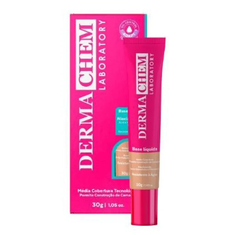 DermaChem Base Líquida Cobertura Média M13 - 30g - Dermachem