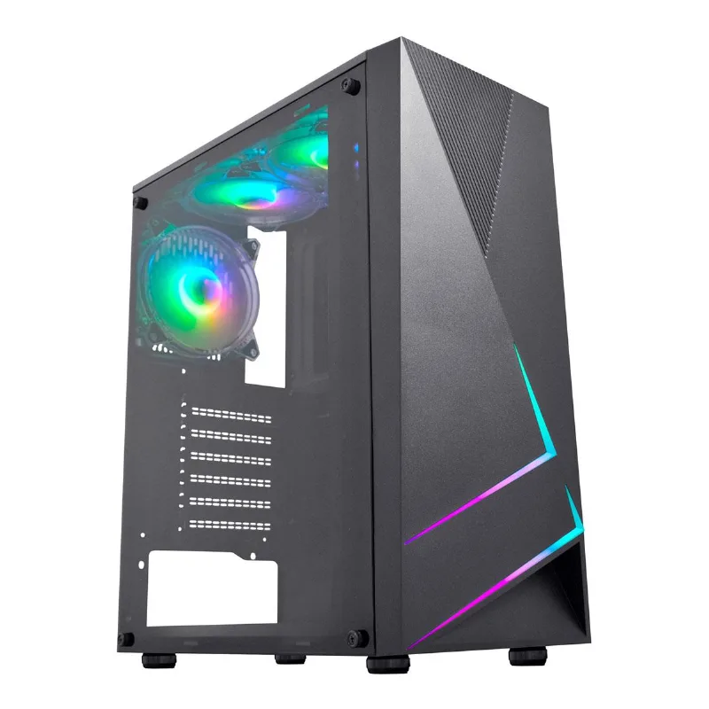 Gabinete Gamer K-mex Kratos 2 Lateral Em Acrílico Led Rgb Cg45tprh001cb0x