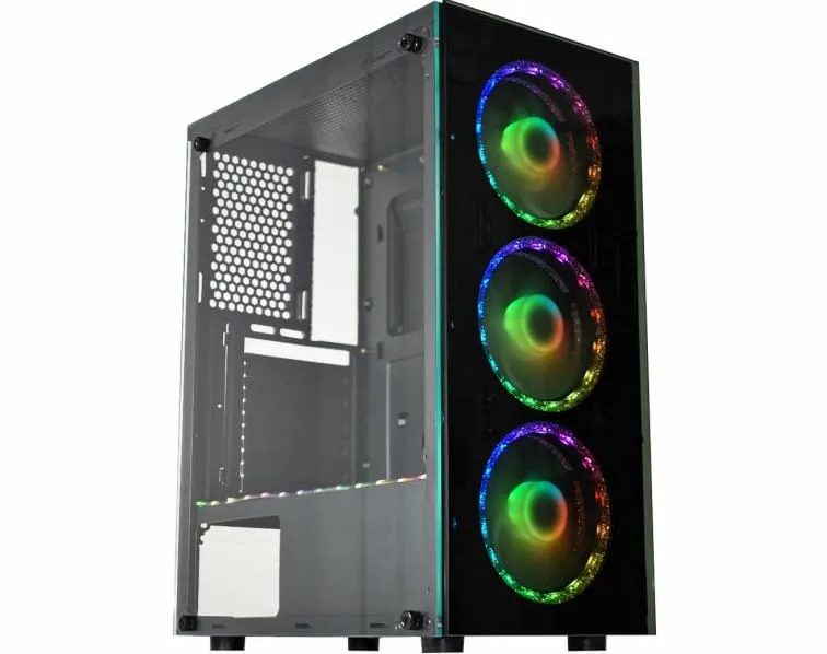 Gabinete Gamer Kmex Cg-bl10 Led Rgb