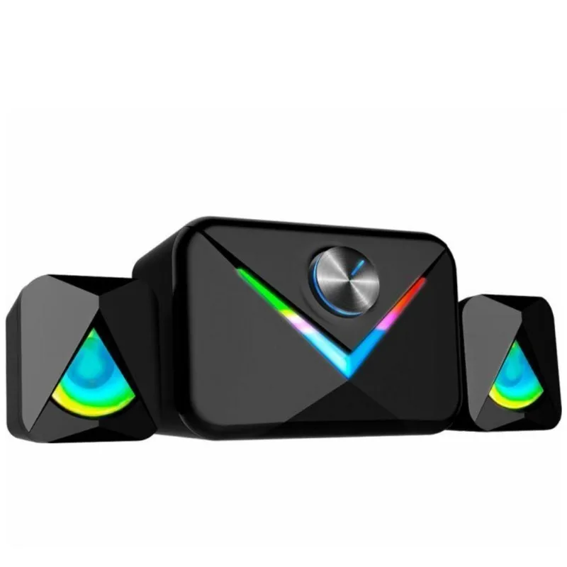 Subwoofer Gamer K-mex Stereo Ss8012 11w Rms, Canais 2.1, Led De 7 Cores, Preto - Ss8012u0001c81x - K-mex