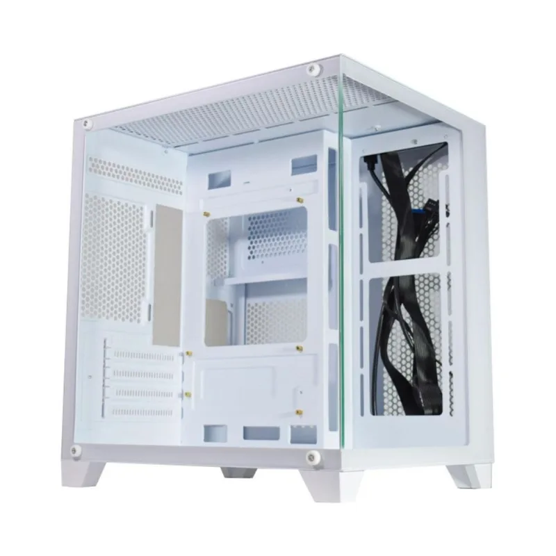 Gabinete Gamer Aquário K-mex Micro Cg-w830 - Usb 3.2 - M-atx - Branco - Cgw830rh002cb0x - K-mex