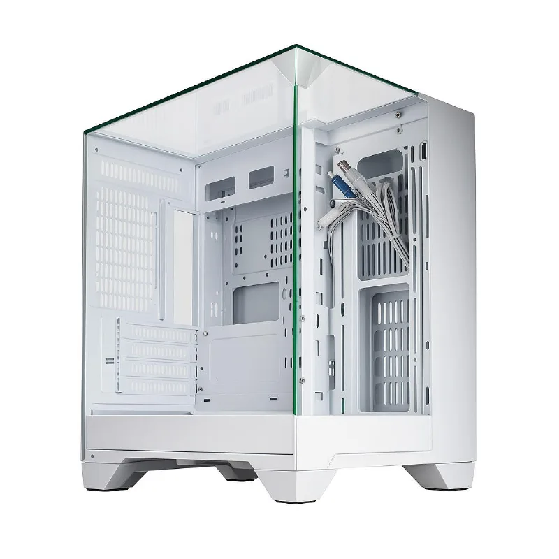 Gabinete Gamer Aquário K-mex Visão Infinita Cg-w3d3 - Vidro Temperado - Usb 3.2 - M-atx - Branco - K-mex