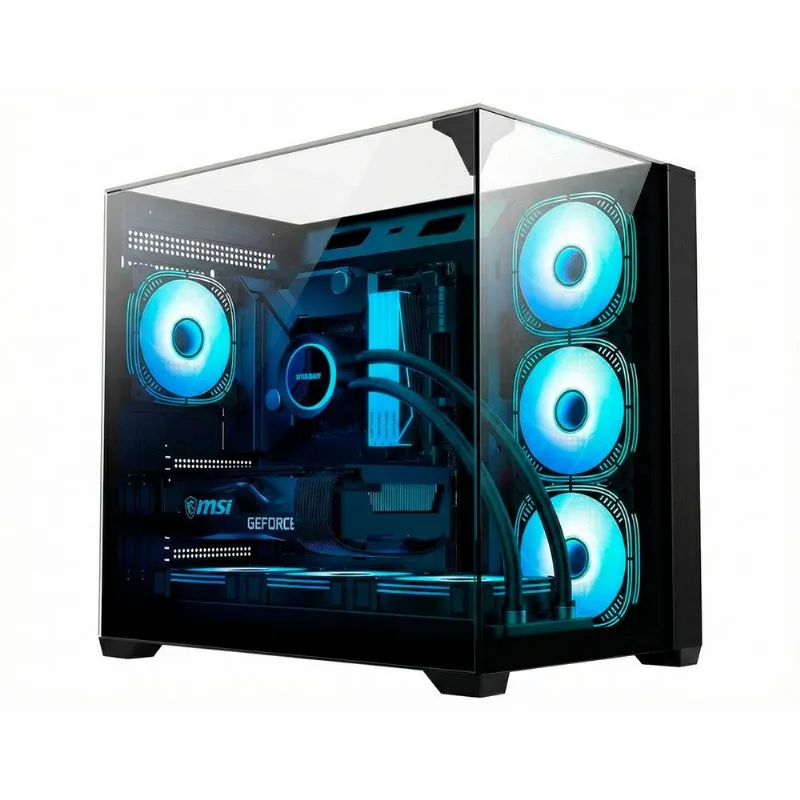 Gabinete Gamer Aquário K-mex Cg-01fd - Vidro Temperado - Atx - Preto - Cg01fdrh001cbox - K-mex