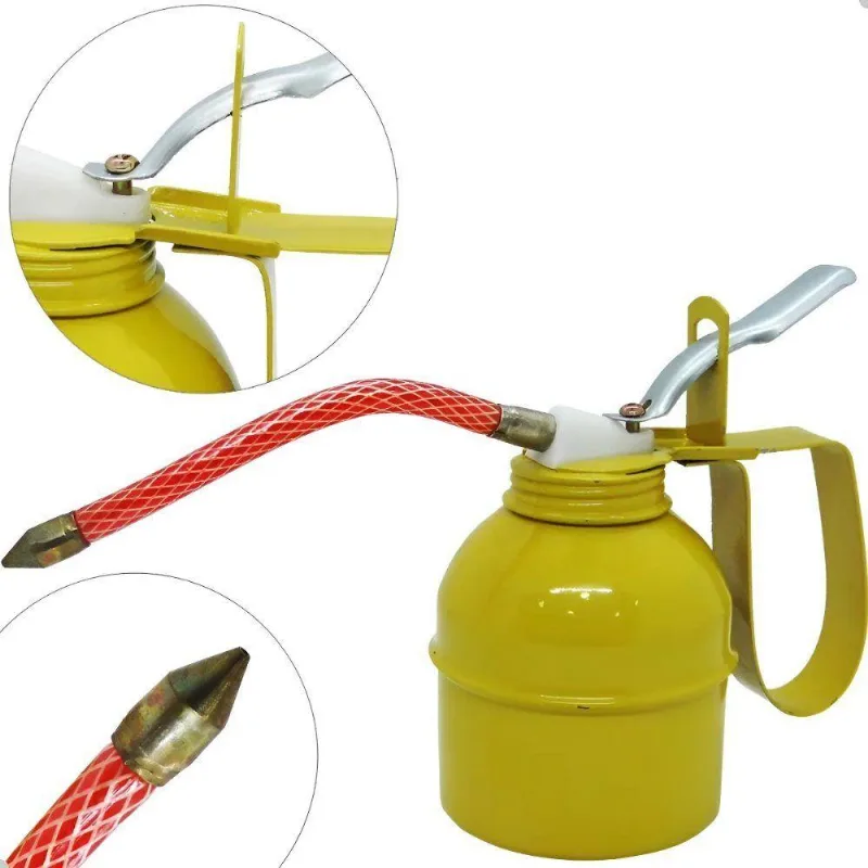Almotolia Bomba De Óleo Manual 300ml Bico Flexível Amarela Startools