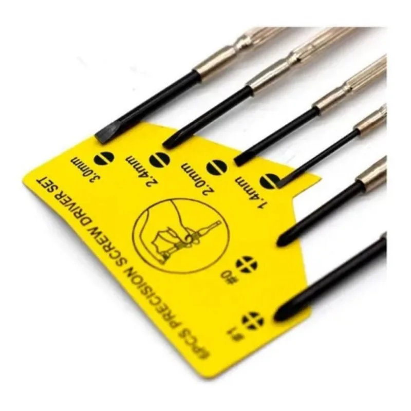 Kit Chaves Precisão Eletrônicos Aço Carbono Notebook Celular Manutenção Manual Pequena Fenda