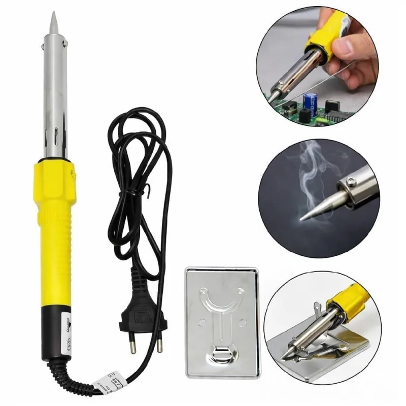 Ferro de Solda 100W 220V Profissional com Suporte Amarelo Yeet - OUTRAS
