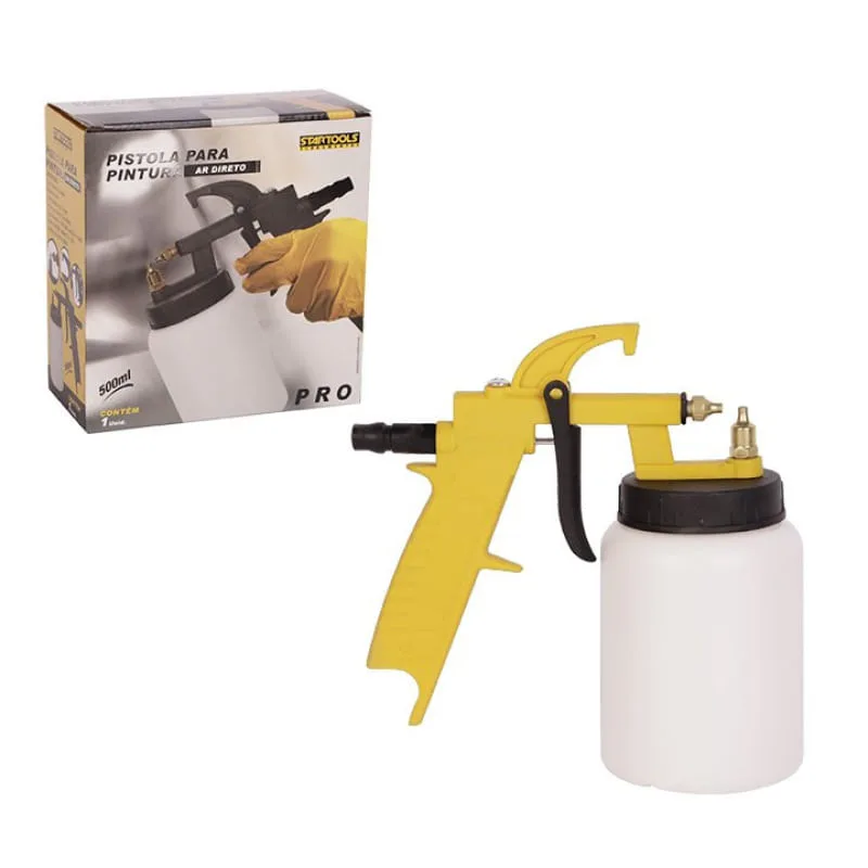 Pistola Para Pintura Ar Direto 500ml - Genérica