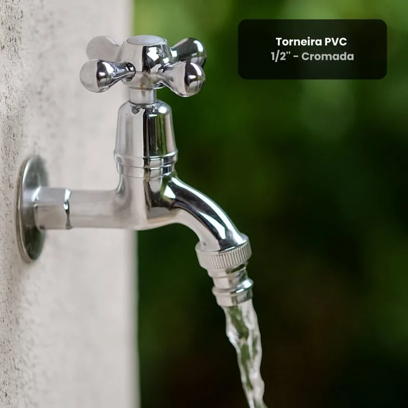 Torneira PVC Cromada 1/2''