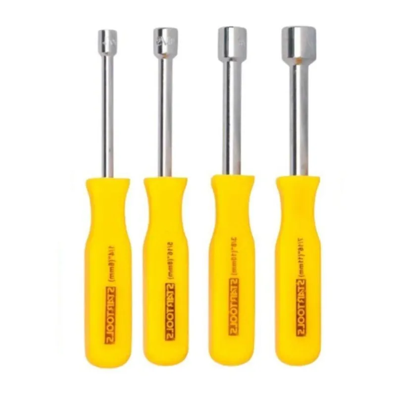 Kit Jogo De Chaves Canhão Vazadas 4 Peças 6mm A 11mm Cabo Emborrachado Startools
