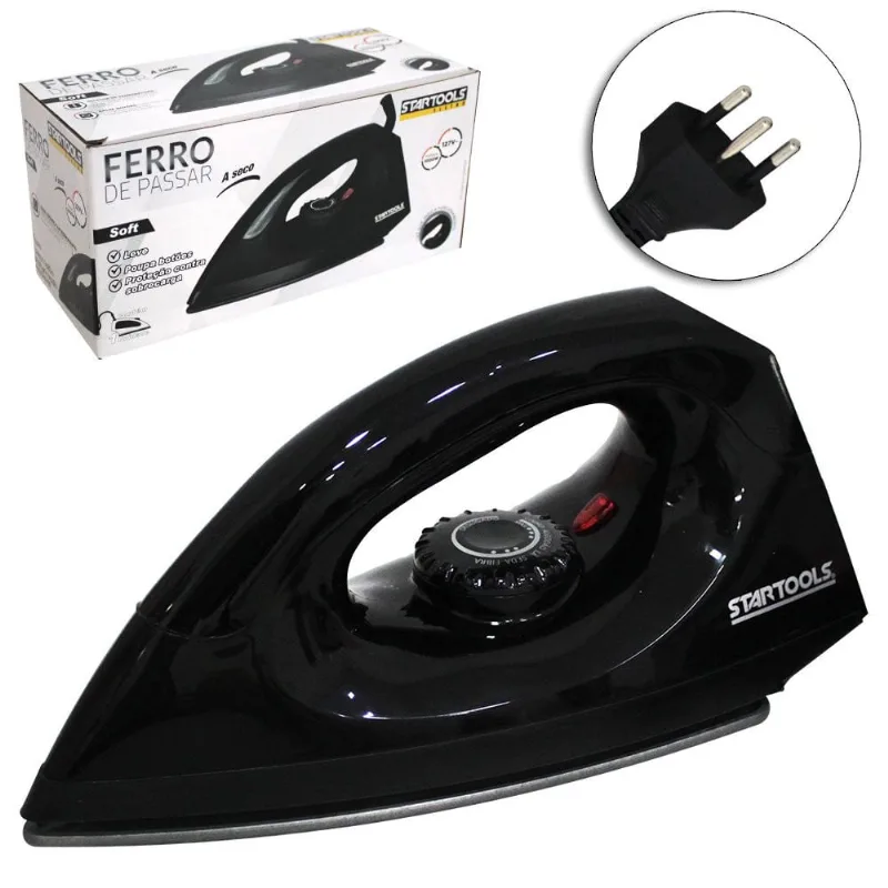 Ferro de Passar A Seco Soft 127V - Preta - STARTOOLS