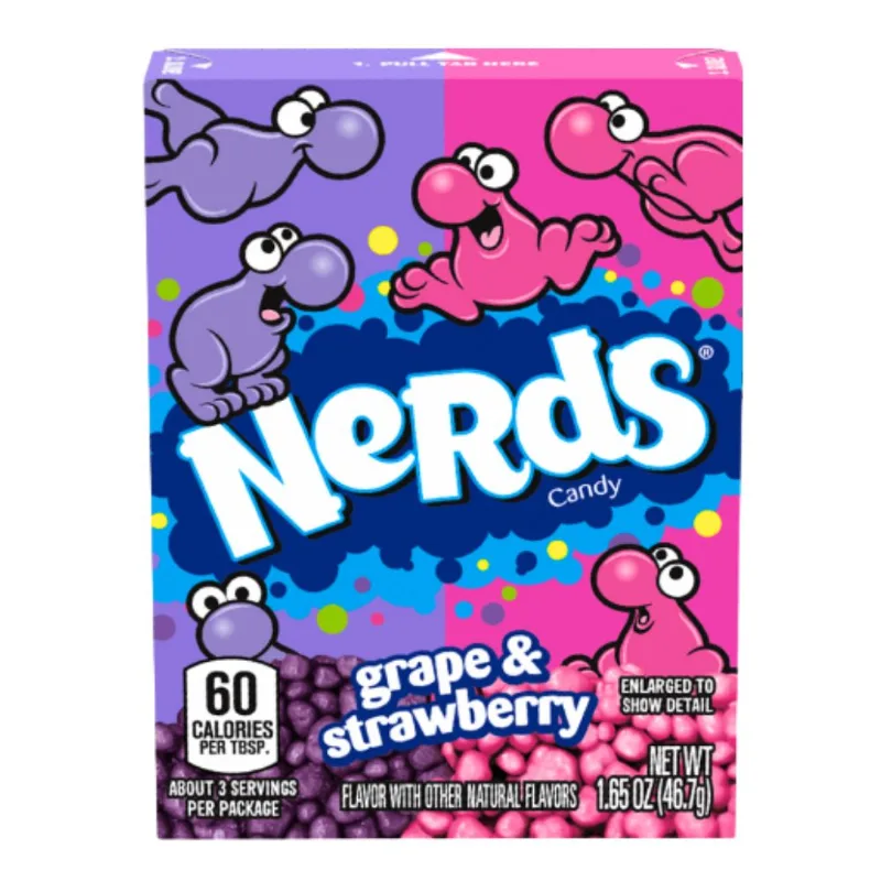 Bala Americana de Uva e Morango Nerds Candy 46,7g