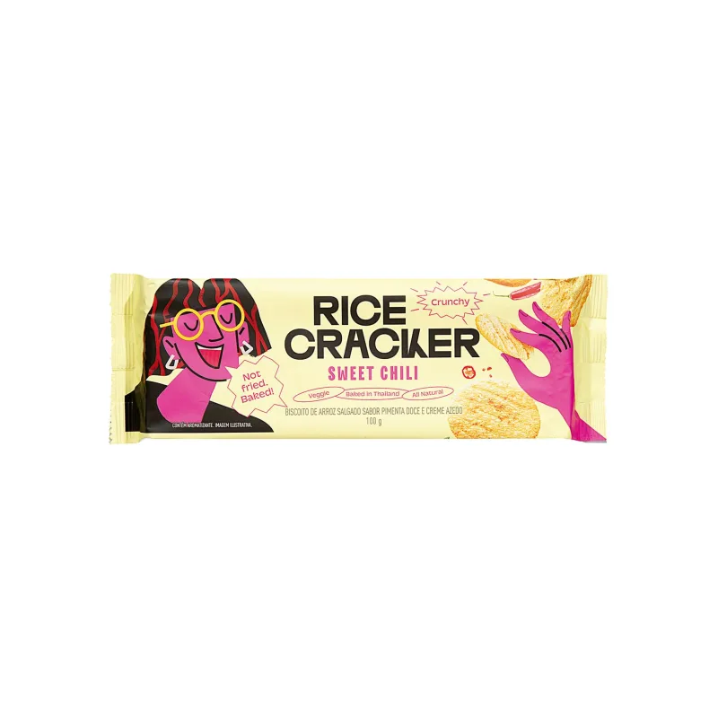 Biscoito de Arroz Sweet Chili Rice Cracker 100g - Rice Cracker