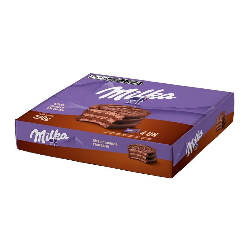 Alfajor Mousse Chocolate 4x55g Milka
