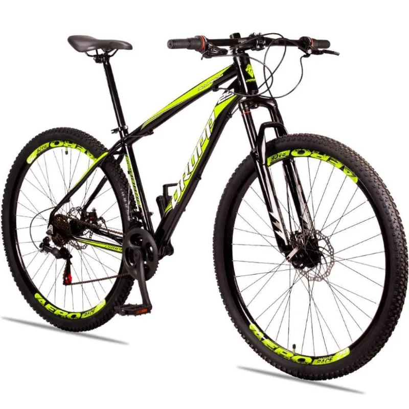 Bicicleta 29 Dropp Aluminum Preto + amarelo