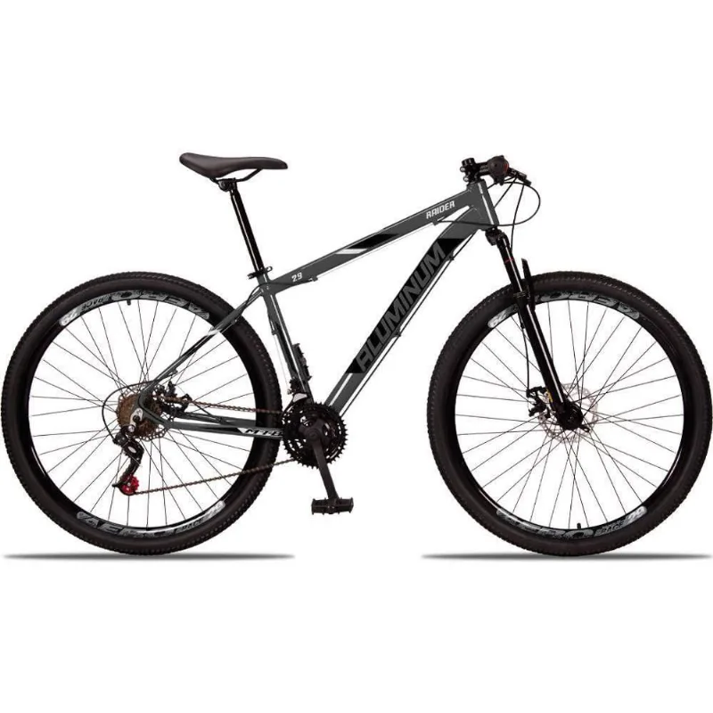 Bicicleta 29 Aluminum Raider 21 Marchas Grafite + Preto