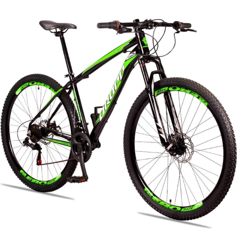 Bicicleta 29 Dropp Aluminum Freio Disco Preto + Verde