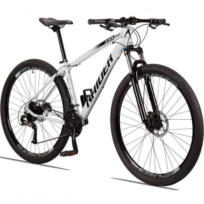 Bicicleta 29 Raider Z3X Pro 27V Câmbio Traseiro Branco+Preto - Não Disponível - Esporte E Lazer