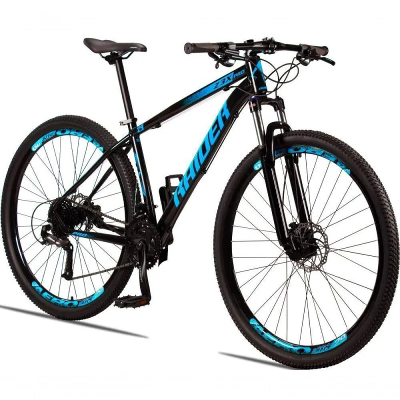Bicicleta 29 Raider Z3X Pro 27V Câmbio Traseiro Preto + Azul - Não Disponível - Esporte E Lazer