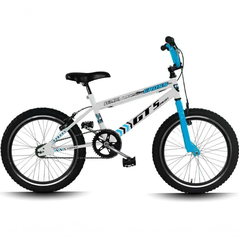 Bicicleta Aro 20 Gt Sprint Cross Infantil Freio V-brake Aro Aero Branco + azul