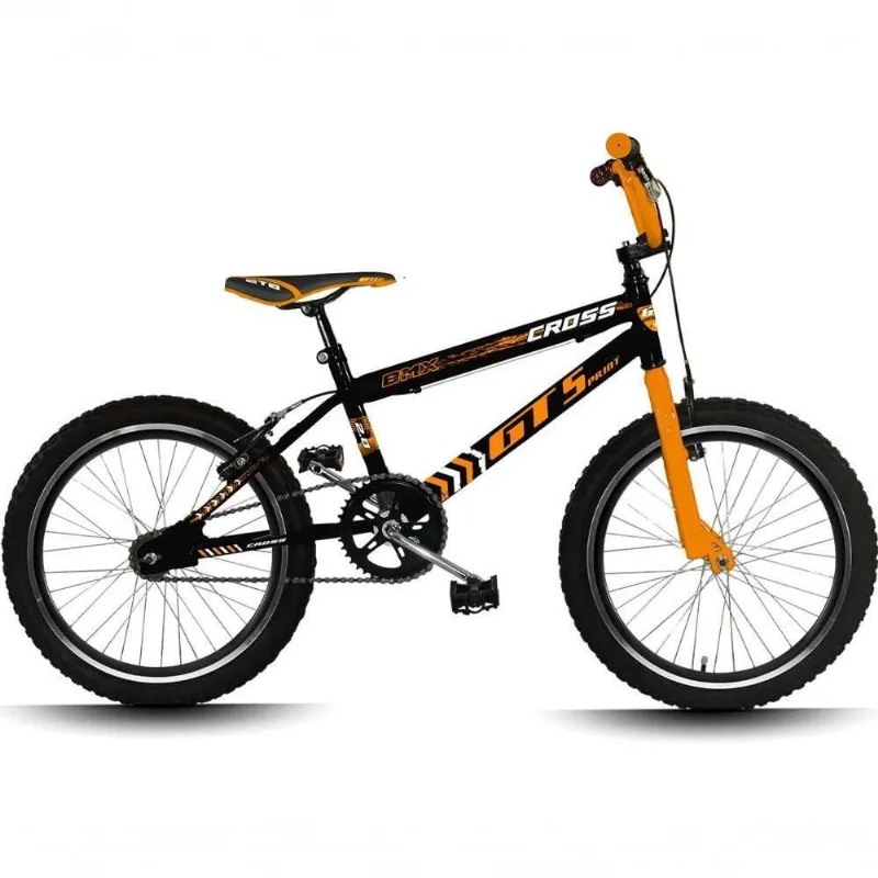 Bicicleta Aro 20 Gt Sprint Cross Infantil Freio V-brake Aro Aero Preto + laranja