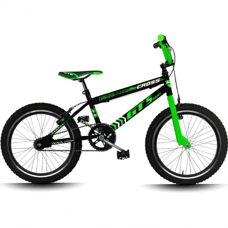 Bicicleta Aro 20 Gt Sprint Cross Infantil Freio V-brake Aro Aero Preto + verde
