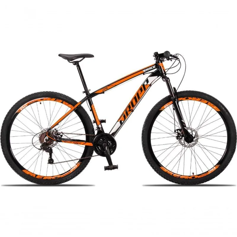 Bicicleta Aro 29 Dropp Race 24 Vel Câmbio Traseiro Freio A Disco Bike Mtb Alumínio Preto+laranja - Não Disponível