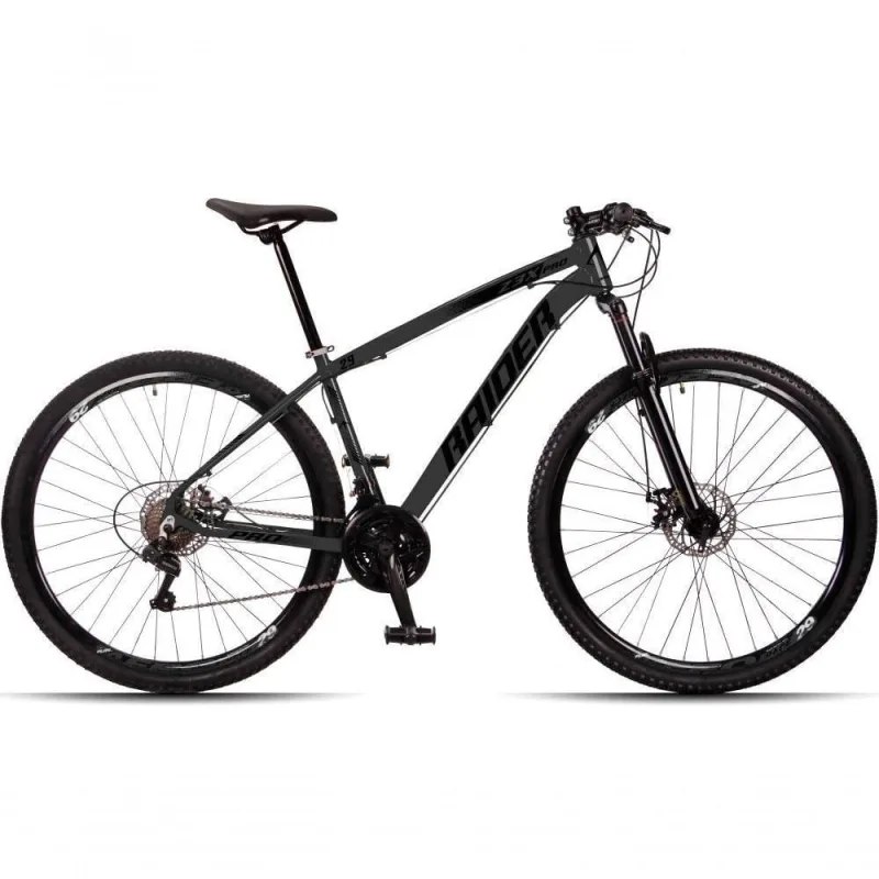 Bicicleta Aro 29 Raider Z3x 24 Vel Câmbio Traseiro Shimano Freio A Disco Bike Mtb Alumínio Grafite + preto - Não Disponível