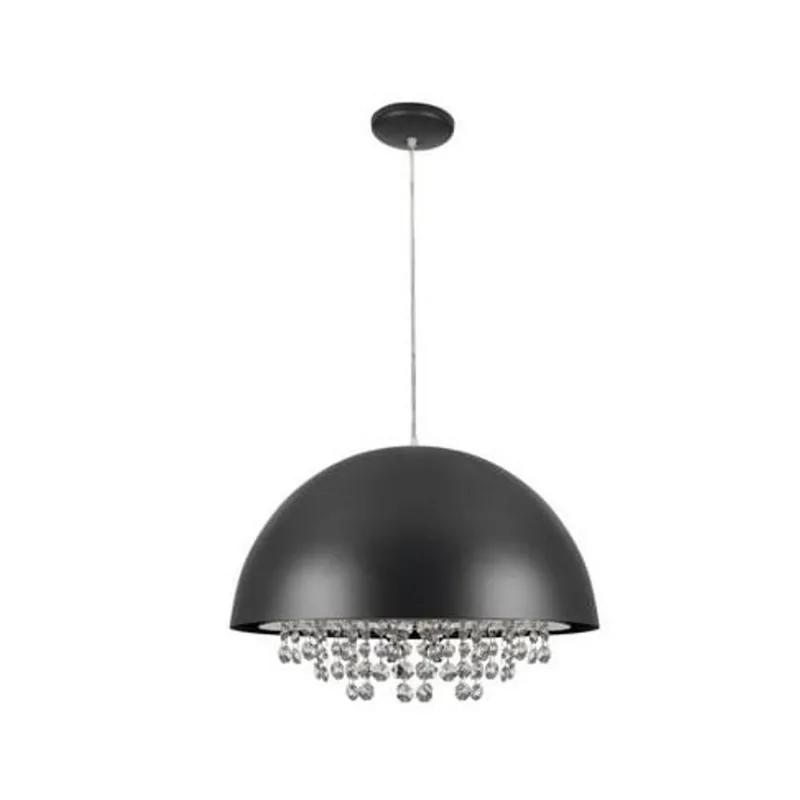 pendente meia lua 1xe27 40x25cm bronzearte preto - HMCR040ALPT