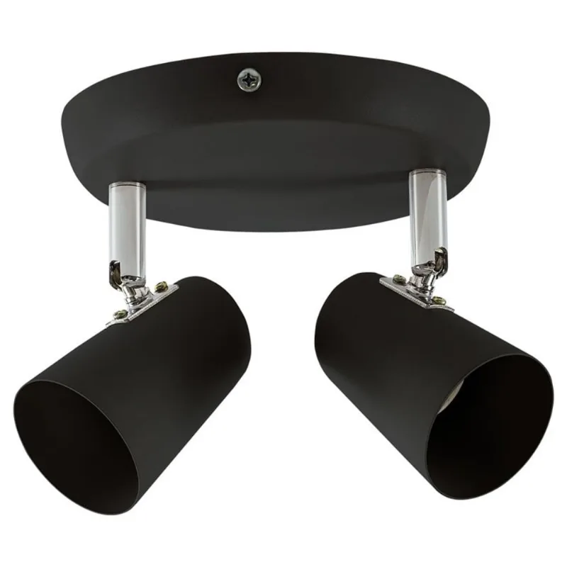 Spot De Sobrepor New Short 02 Luzes GU10 Preto LLumm Bronzearte