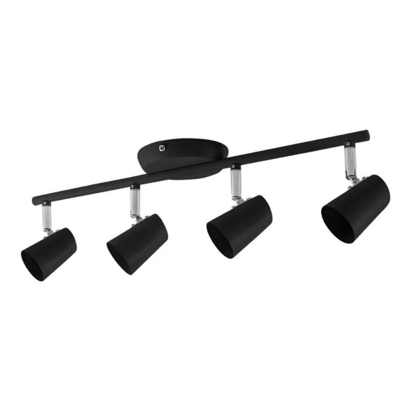 Spot De Sobrepor Arco New Short Preto 04 Luzes GU10 LLumm Bronzearte