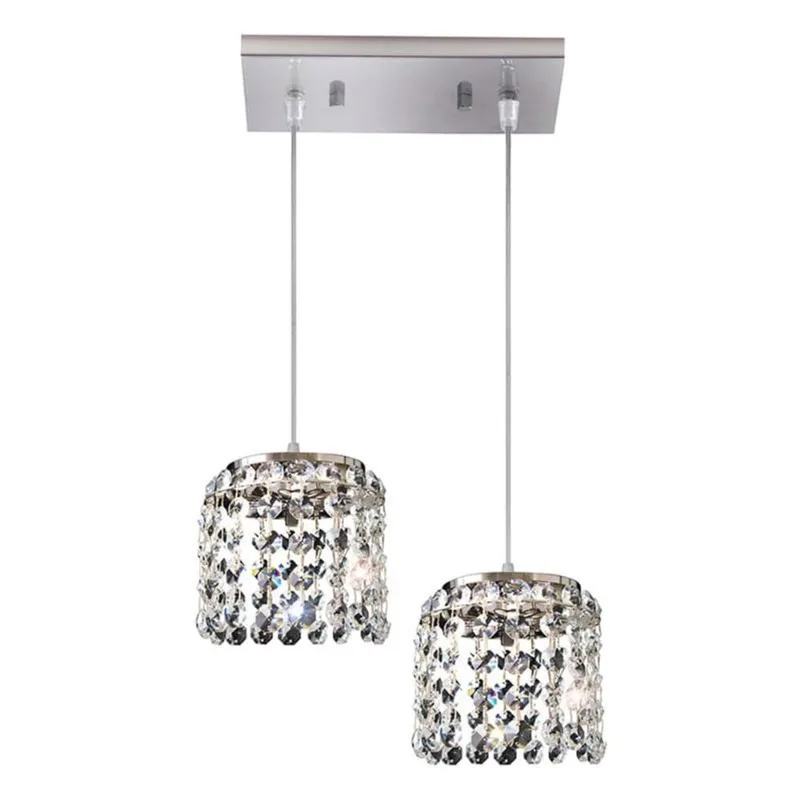 pendente milano red 2xg9 12x27x10.5cm bronzearte transparente c/cristais - GPMI001102PD