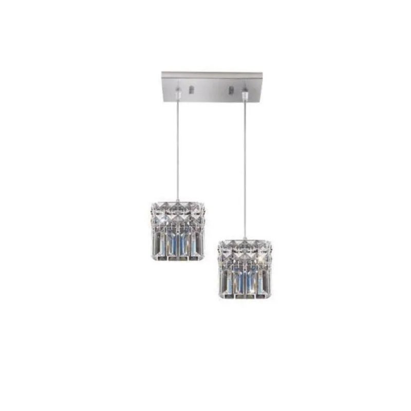 pendente paris quad 2xg9 12x27x12.5cm bronzearte c/cristais - GPPR121202PD