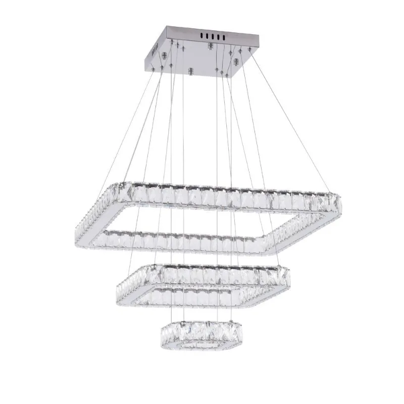 Pendente ToKyo Led Quadrado 03 Luzes 77W 4000K LLumm Bronzearte