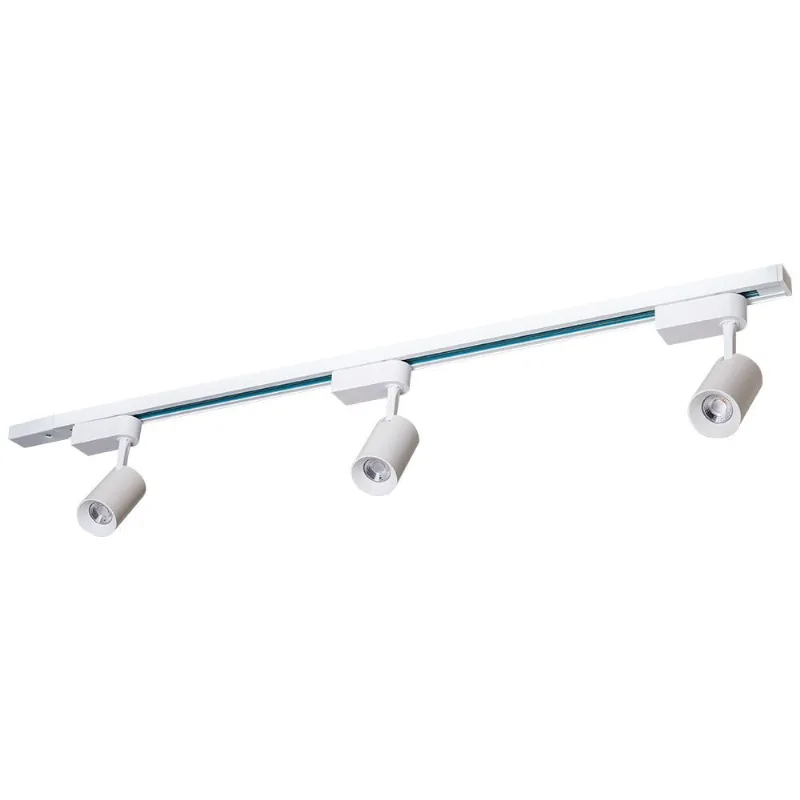 Spot Track 7W 3000K 3L LED Branco 1m com Trilho e Conector Bronzearte