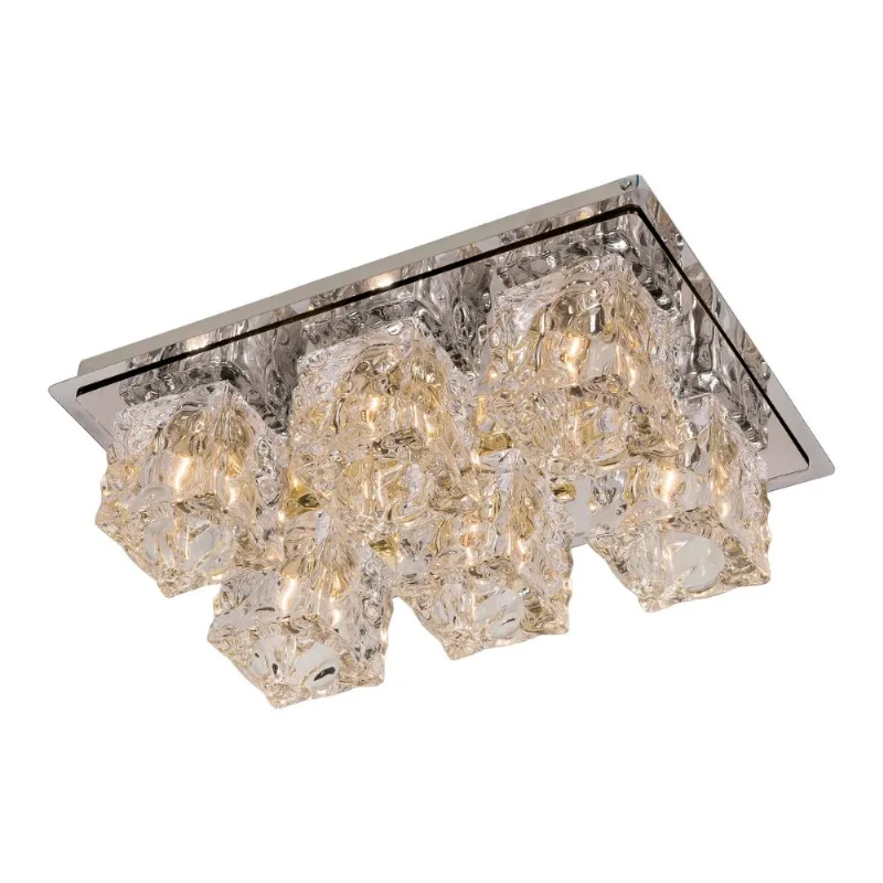 Plafon Frost 328X222 6 Luzes Lâmpada G9 Bronzearte