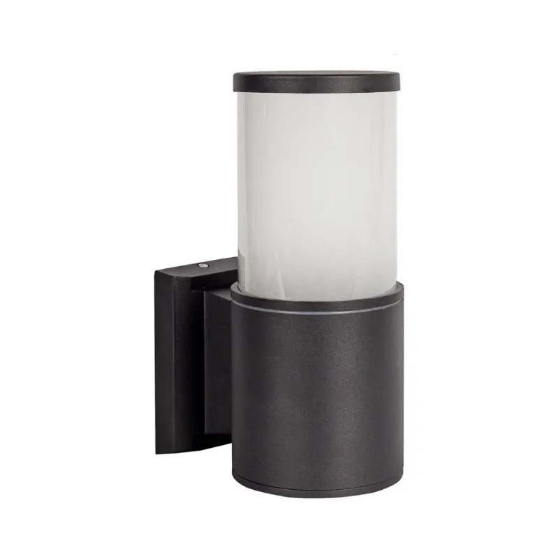 Arandela Imperial Alumínio Preto Difusor Vidro Jateado E27 Ip54 1 Lâmpada Bronzearte
